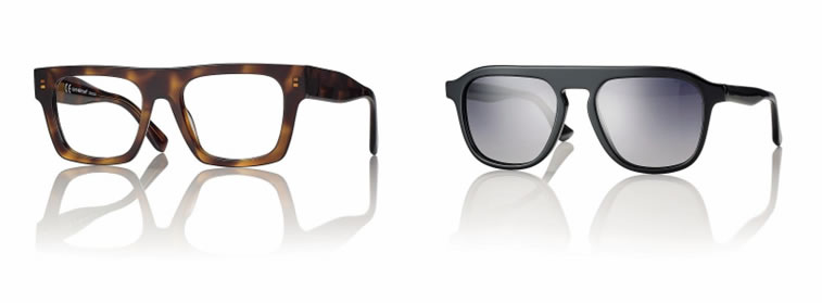 Occhiali con montatura bold